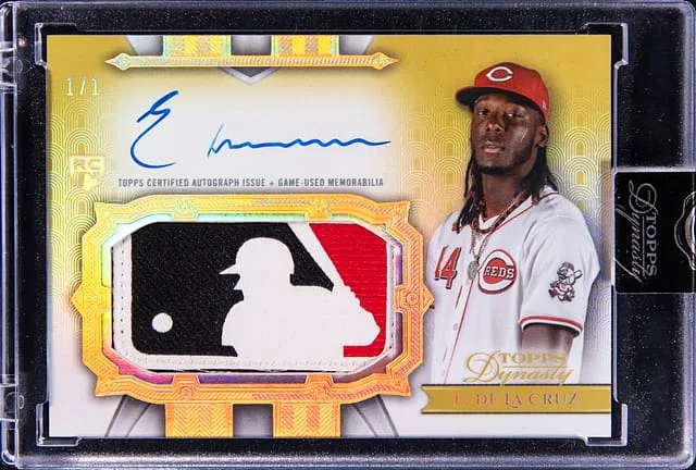 2024 Topps Dynasty Elly De La Cruz Autographed MLB Logo Patch #AMLP-ED card image