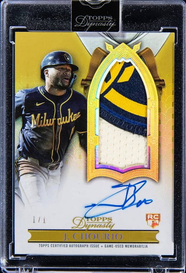 2024 Topps Dynasty Jackson Chourio Autograph Patch #DAPB-JCH2 card image