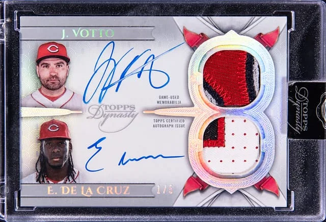 2024 Topps Dynasty Joey Votto/Elly De La Cruz Dual Autographed Patch #DAPC-VD card image