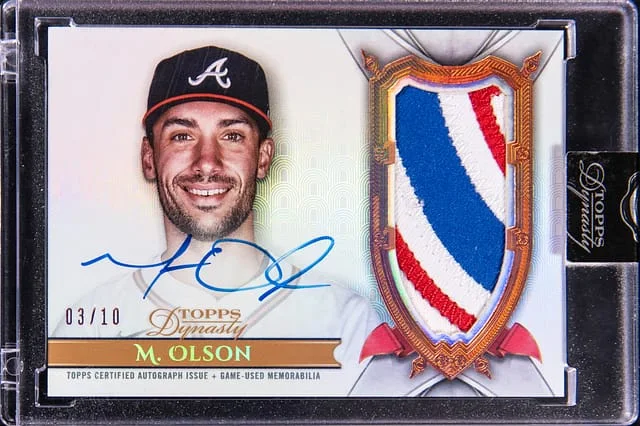 2024 Topps Dynasty Matt Olsen Base Autograph Patch #DAP-MO3 card image