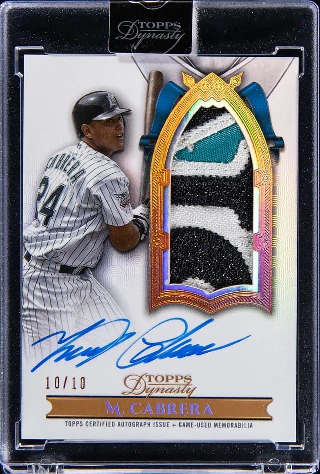2024 Topps Dynasty Miguel Cabrera Autograph Patch #DAPB-MC2 card image