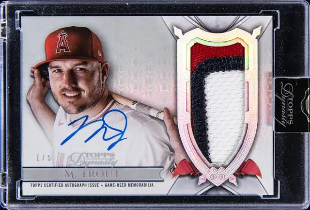 2024 Topps Dynasty Mike Trout Autograph Patch Silver #DAP-MT2 card image