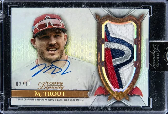 2024 Topps Dynasty Mike Trout Autographed Patch #DAP-MT7 card image