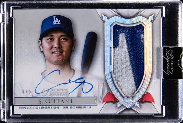 2024 Topps Dynasty Shohei Ohtani Autograph Patch Silver #DAP-SO1 card image