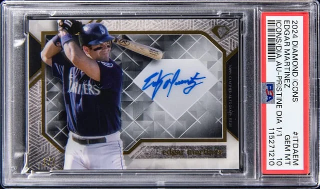 2024 Topps Edgar Martinez Diamond Icons Icons Diamond Autograph Pristine Diamond #ITDAEM card image