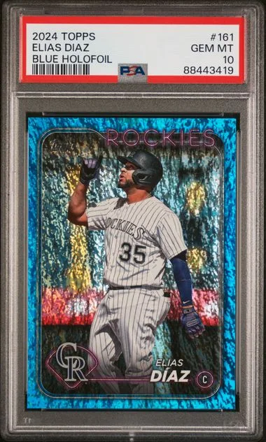 2024 Topps Elias Diaz Blue Holofoil #161 card image