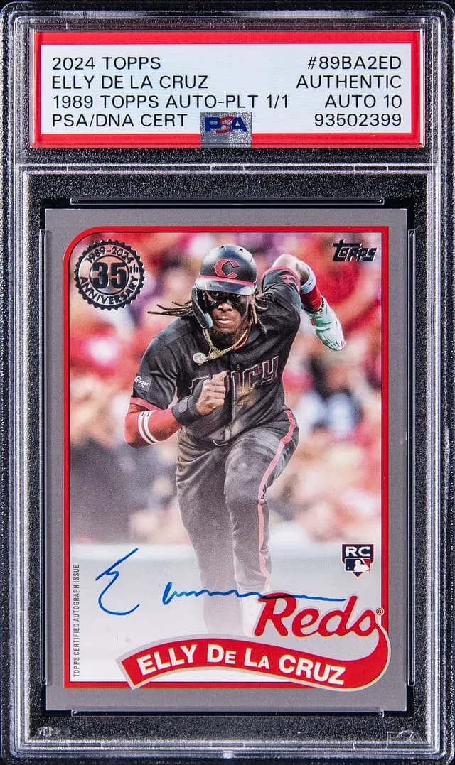 2024 Topps Elly De La Cruz 89 Topps Autographs Platinum #89BA2-ED card image