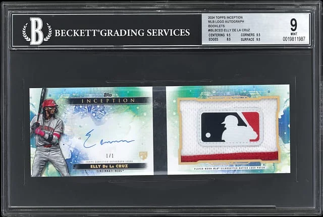 2024 Topps Elly De La Cruz Inception MLB Logo Autograph Booklets #BLBCED card image