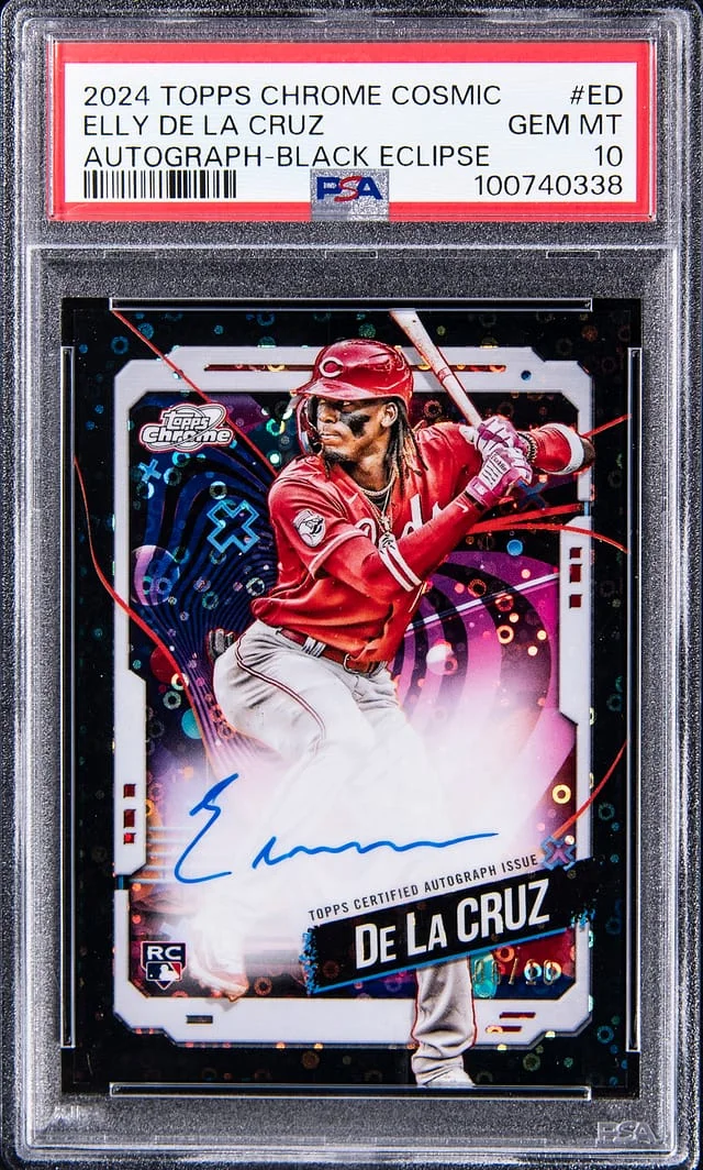 2024 Topps Elly De La Cruz Cosmic Chrome Autographs Black Eclipse #CCA-ED card image