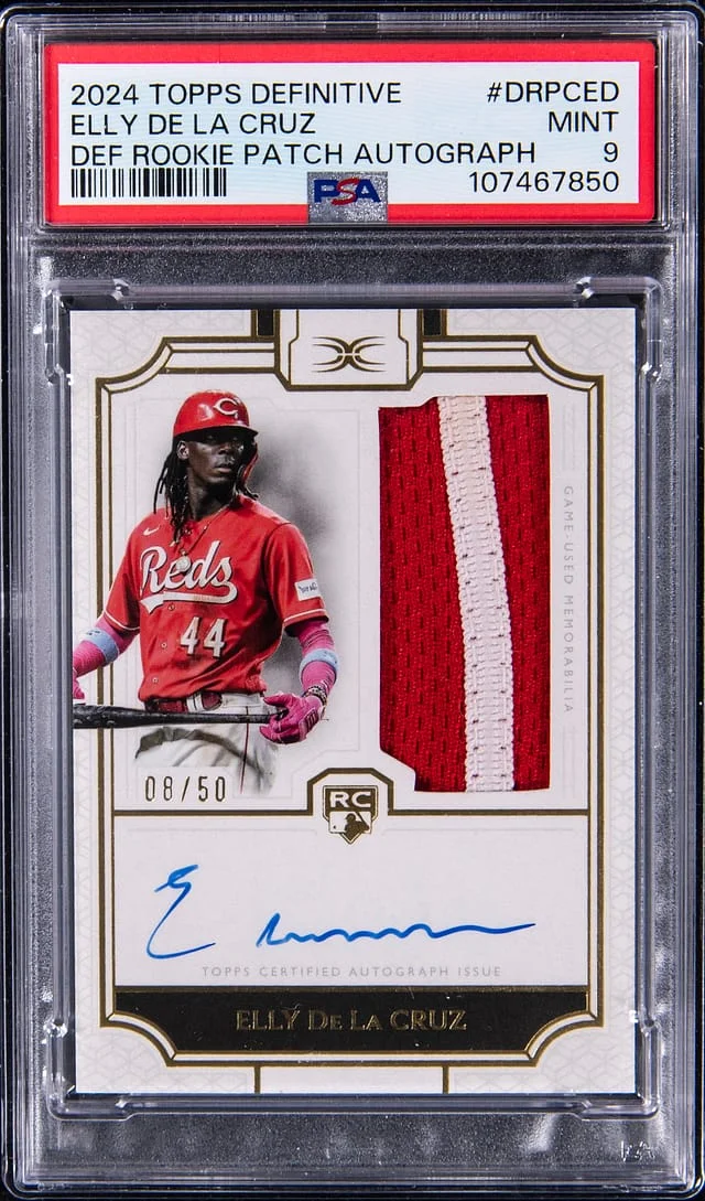 2024 Topps Elly De La Cruz Definitive Patch Autograph(RPA) #DRPC-ED card image