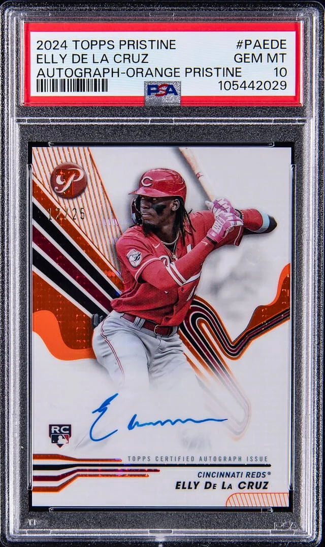 2024 Topps Elly De La Cruz Pristine Autograph Orange Pristine #PA-EDE card image