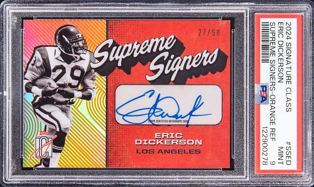 2024 Topps Eric Dickerson Signature Class Supreme Signers Orange Refractor #SS-ED card image