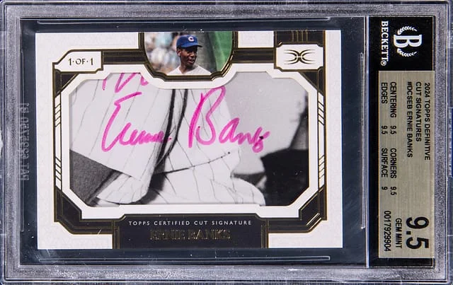 2024 Topps Ernie Banks Definitive Collection Cut Signatures #DCS-EB card image
