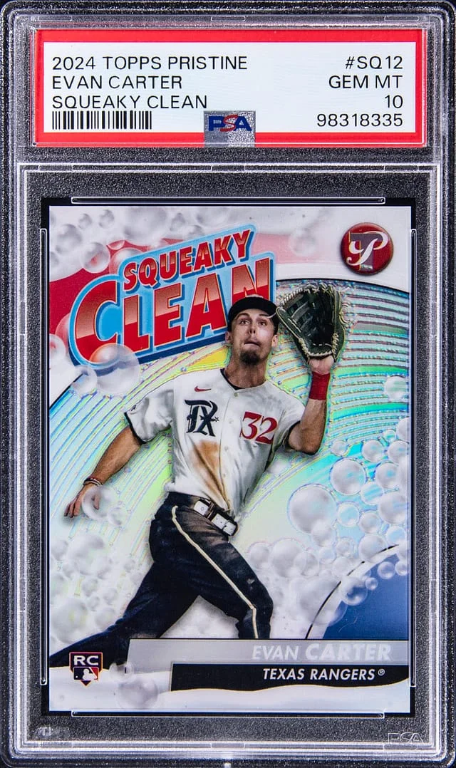 2024 Topps Evan Carter Pristine Squeaky Clean #SQ-12 card image