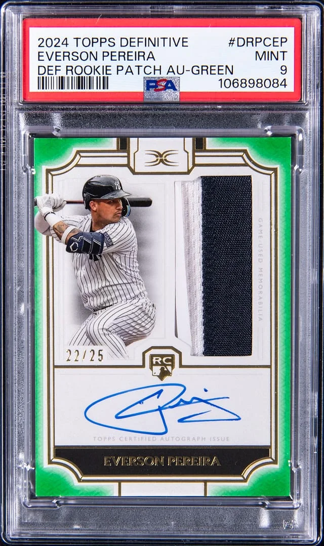 2024 Topps Everson Pereira Definitive Collection Patch Autograph #DRPC-EP card image