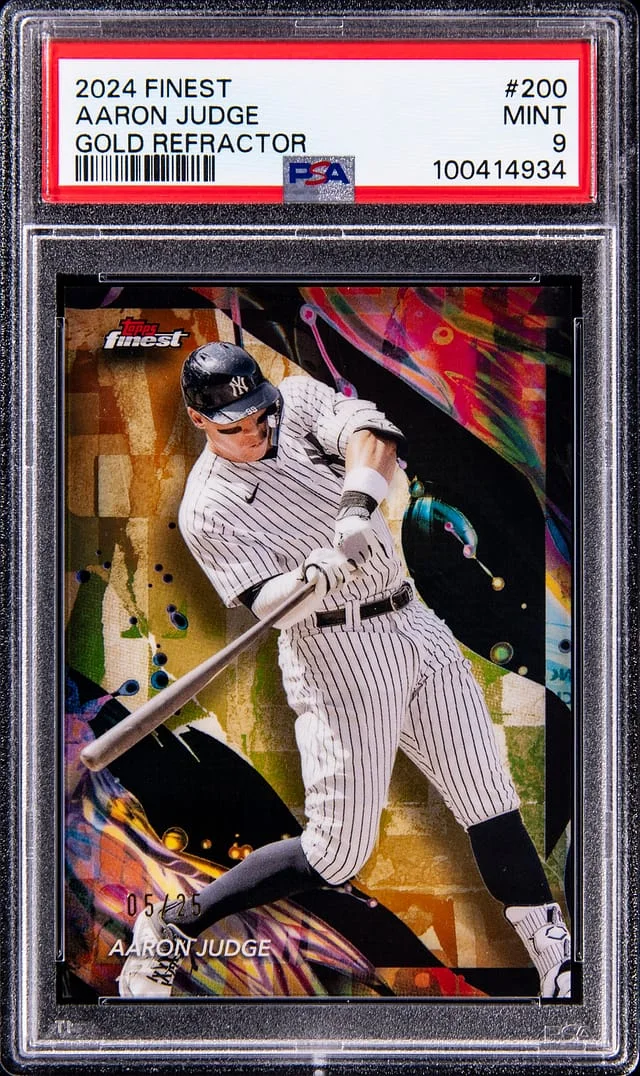 2024 Topps Finest Aaron Judge Gold Refractor #200 card image