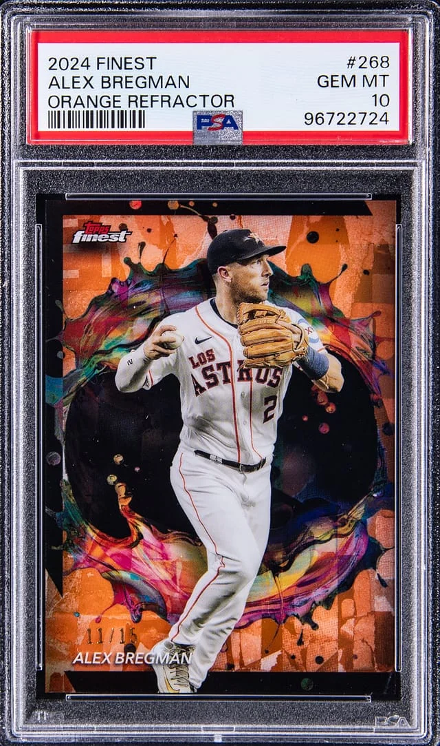 2024 Topps Finest Alex Bregman Orange Refractor #268 card image