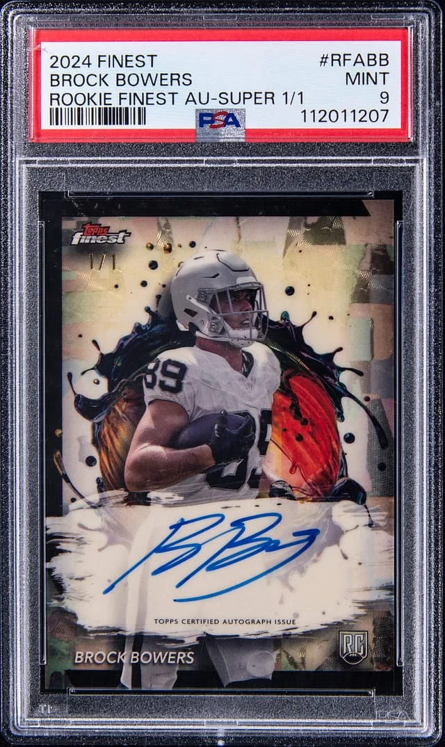 2024 Topps Finest Brock Bowers Finest Autographs SuperFractor #RFA-BB card image