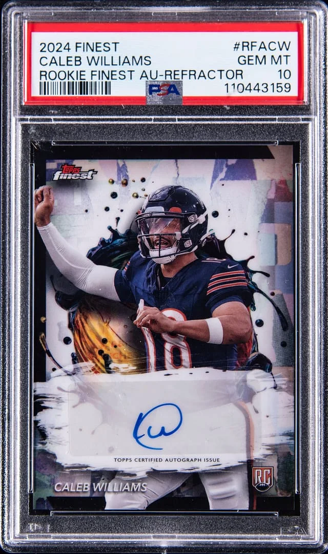2024 Topps Finest Caleb Williams Finest Autograph Refractor #RFACW card image
