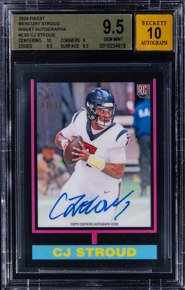 2024 Topps Finest CJ Stroud Insert Autographs #CS-5 card image