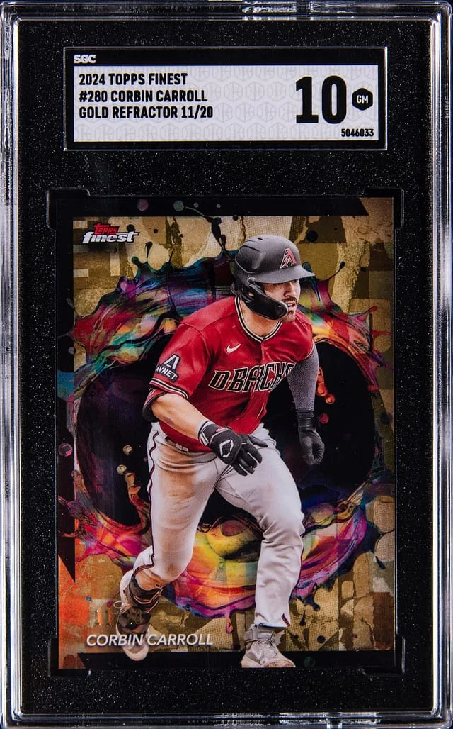 2024 Topps Finest Corbin Carroll Gold Refractor #280 card image