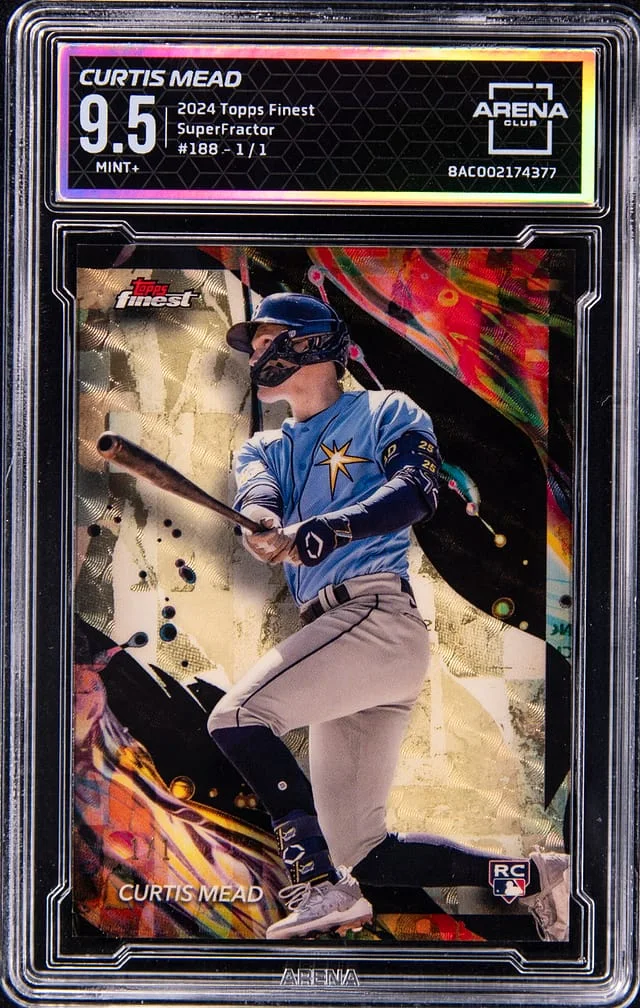 2024 Topps Finest Curtis Mead - AC MINT+ 9.5 SuperFractor #188 card image