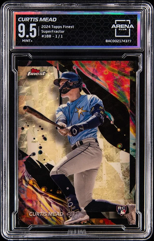 2024 Topps Finest Curtis Mead - Arena Club MINT+ 9.5 SuperFractor #188 card image