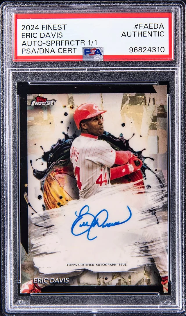 2024 Topps Finest Eric Davis Autograph SuperFractor #FA-EDA card image