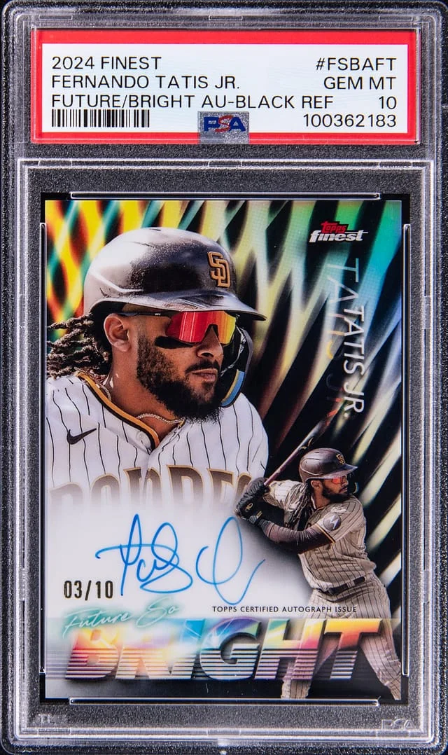 2024 Topps Finest Fernando Tatis Jr. Future/Bright Autograph Black Refractor #FSBA-FT card image