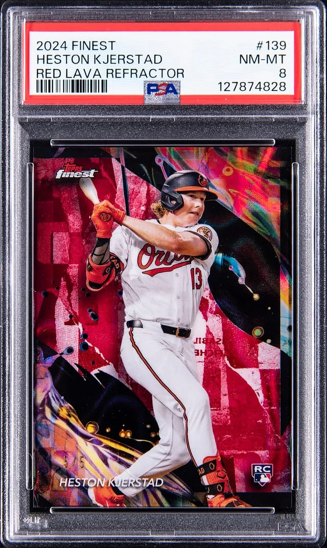 2024 Topps Finest Heston Kjerstad Red Lava Refractor #139 card image