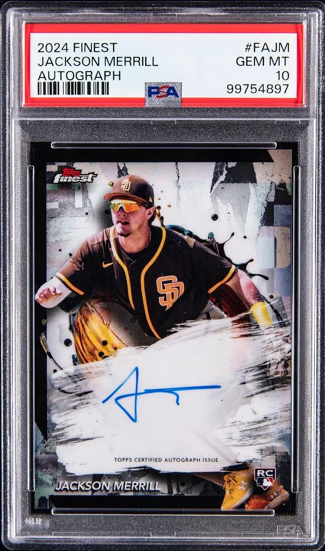 2024 Topps Finest Jackson Merrill Autograph #FA-JM card image