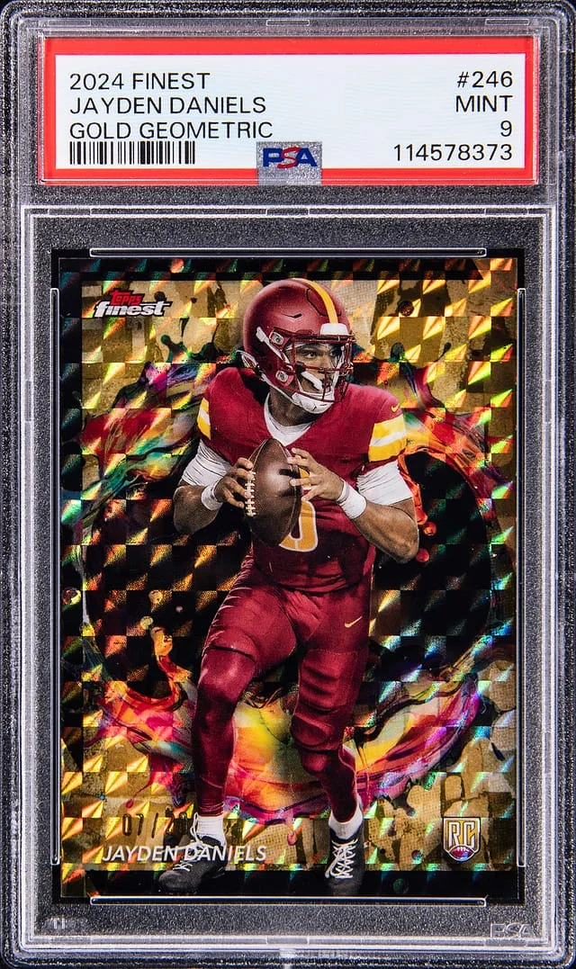 2024 Topps Finest Jaden Daniels Gold Geometric #246 card image