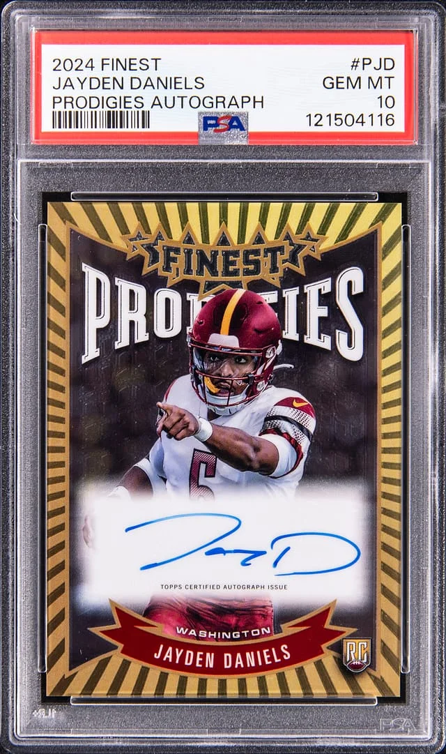 2024 Topps Finest Jayden Daniels Prodigies Autograph #P-JD card image