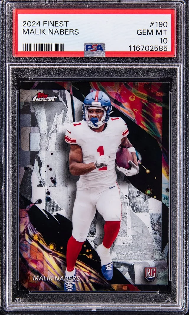 2024 Topps Finest Malik Nabers #190 card image