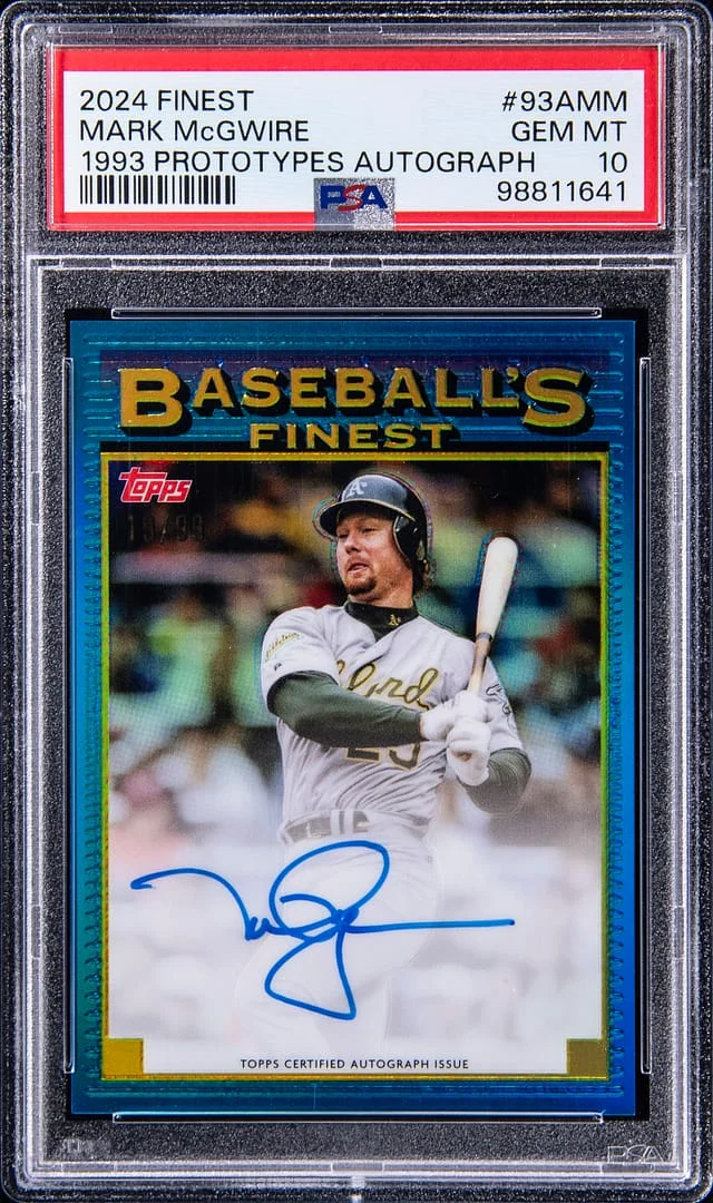 2024 Topps Finest Mark McGwire 1993 Prototypes Autograph #93A-MM card image
