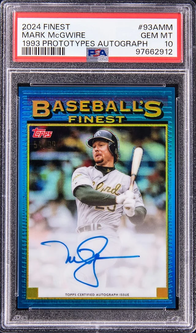 2024 Topps Finest Mark McGwrie 1993 Prototypes Autograph #93A-MM card image