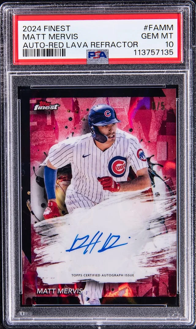 2024 Topps Finest Matt Mervis Autograph Red Lava Refractor #FA-MM card image