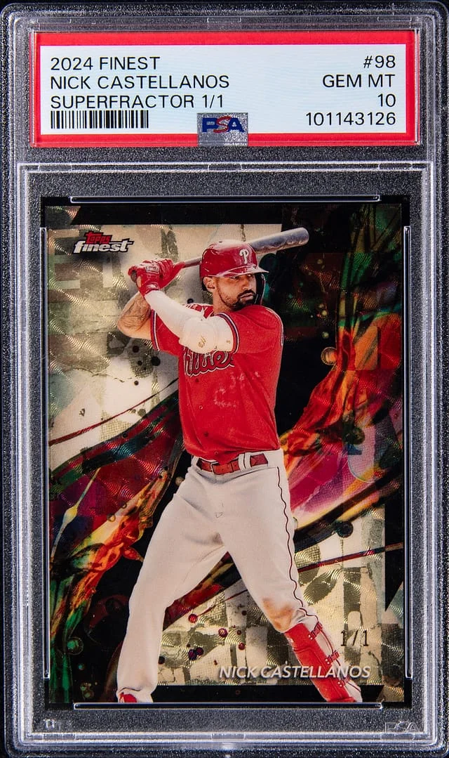 2024 Topps Finest Nick Castellanos SuperFractor #98 card image