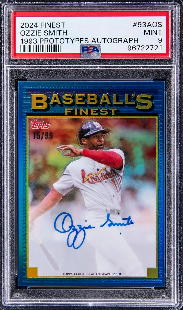 2024 Topps Finest Ozzie Smith 1993 Prototypes Autograph #93A-OS card image