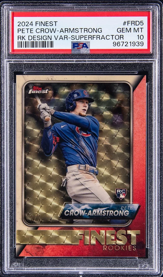 2024 Topps Finest Pete Crow-Armstrong Design Variation SuperFractor #FRD-5 card image