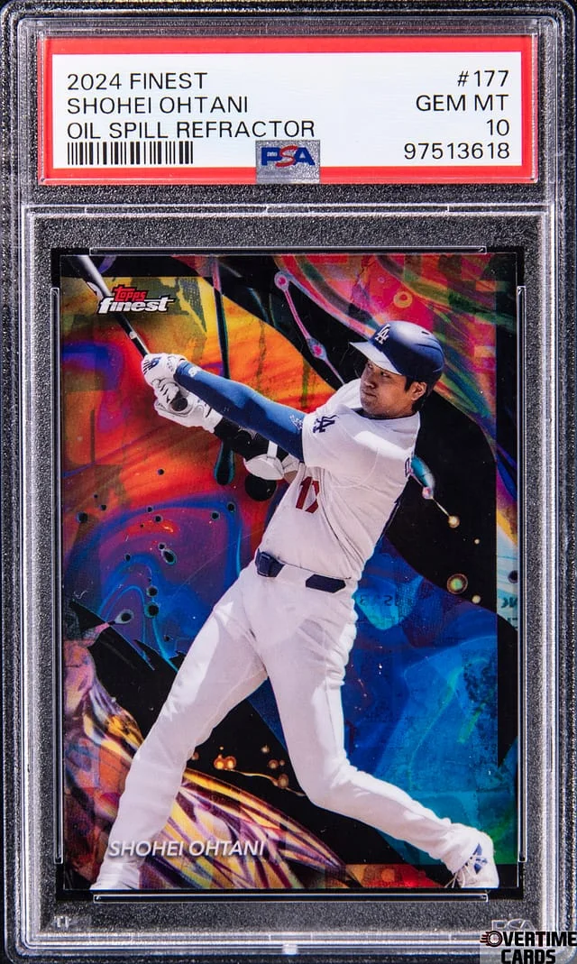 2024 Topps Finest Shohei Ohtani Oil Spill Refractor #177 card image