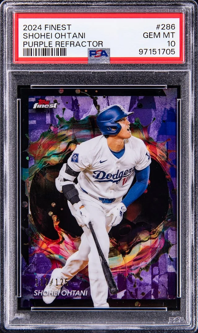 2024 Topps Finest Shohei Ohtani Purple Refractor #286 card image