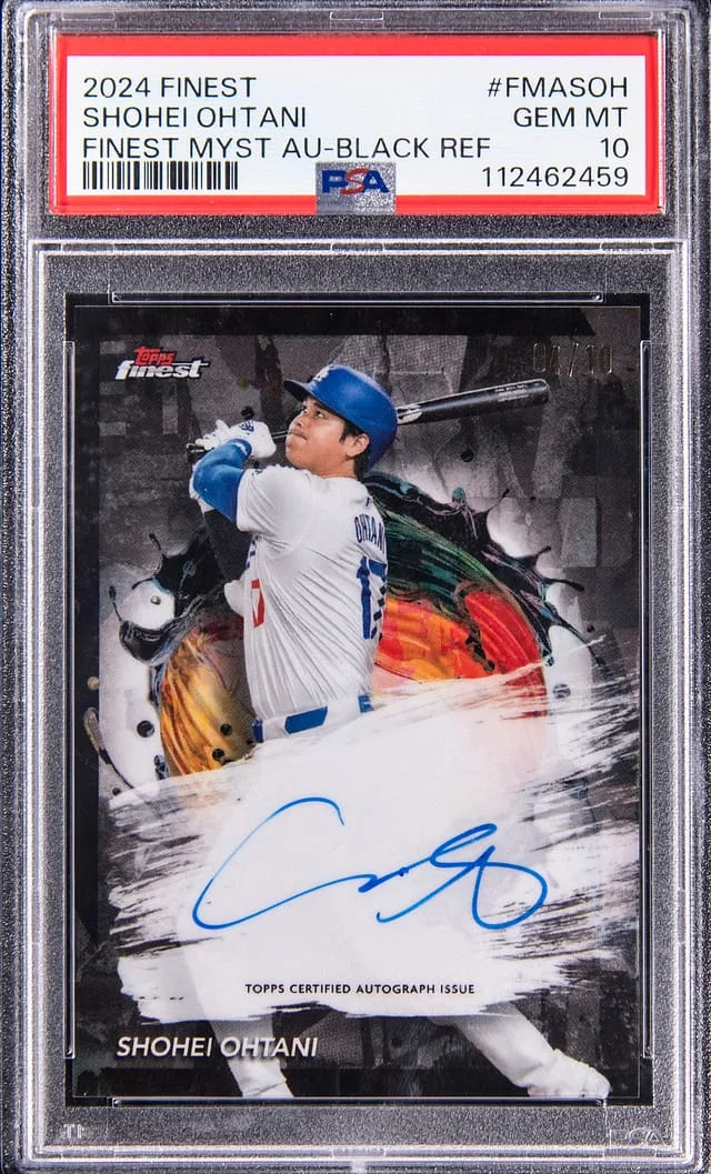 2024 Topps Finest Shohei Ohtani Finest Mystery Autographs Black Refractor #FMA-SOH card image