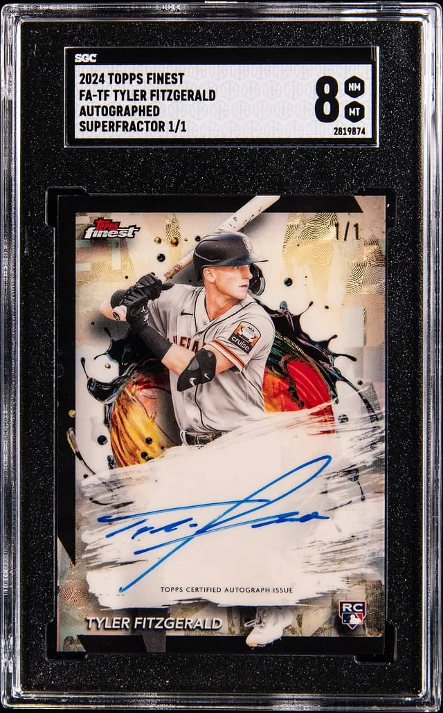 2024 Topps Finest Tyler Fitzgerald Autographs SuperFractor #FA-TF card image