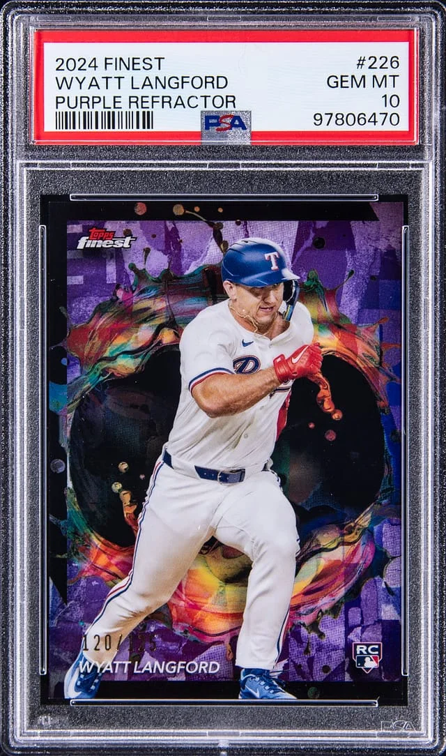 2024 Topps Finest Wyatt Langford Purple Refractor #226 card image