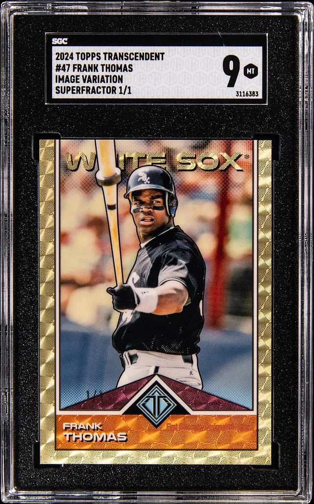 2024 Topps Frank Thomas Transcendent Collection Image Variation SuperFractor #47 card image