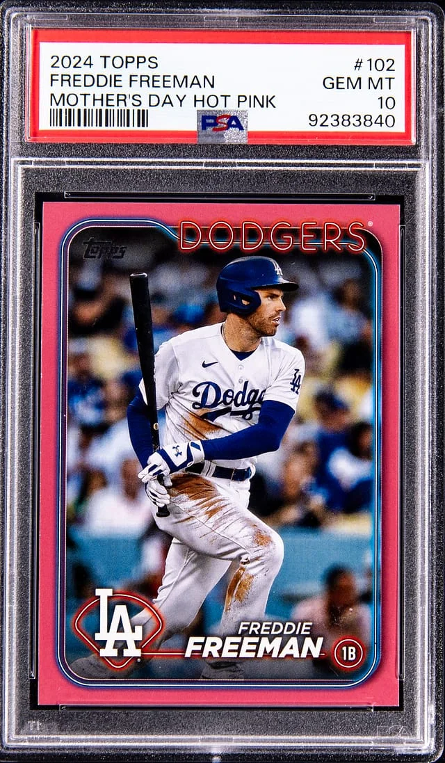 2024 Topps Freddie Freeman Mother's Day Hot Pink #102 card image