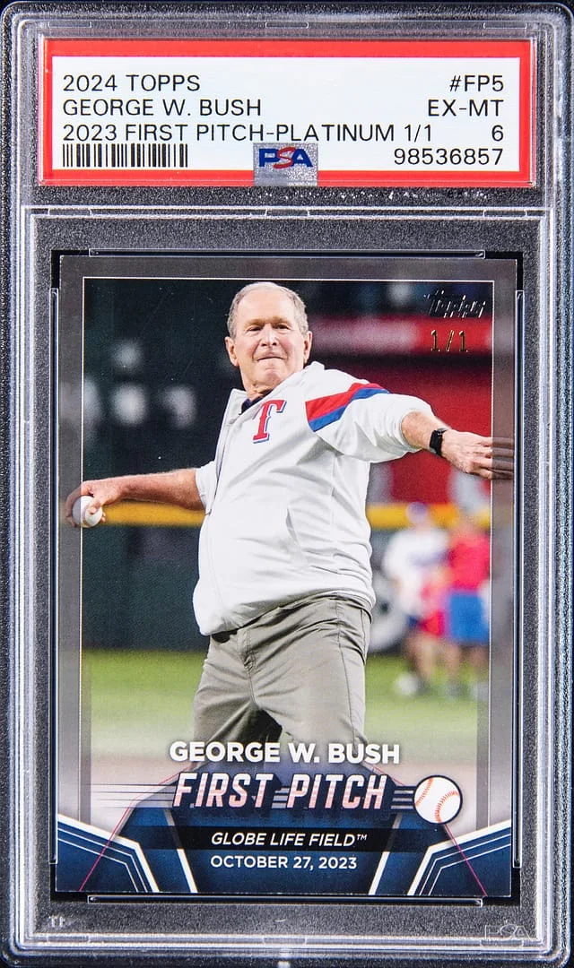 2024 Topps George W. Bush 2023 First Pitch-Platinum #FP5 card image