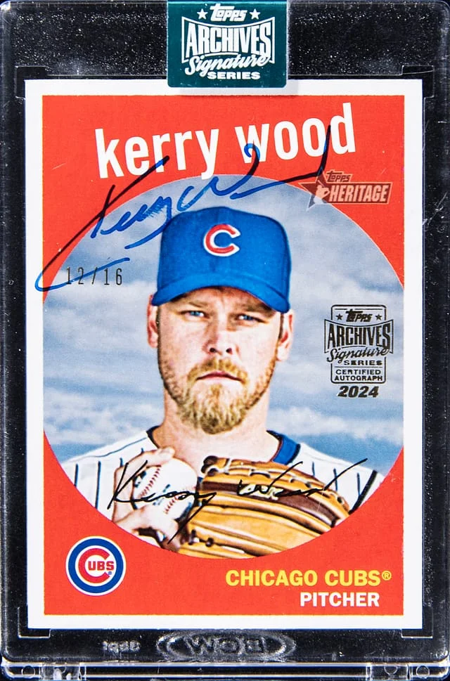 2024 Topps Heritage Kerry Wood Archives Signatures Series #610 card image