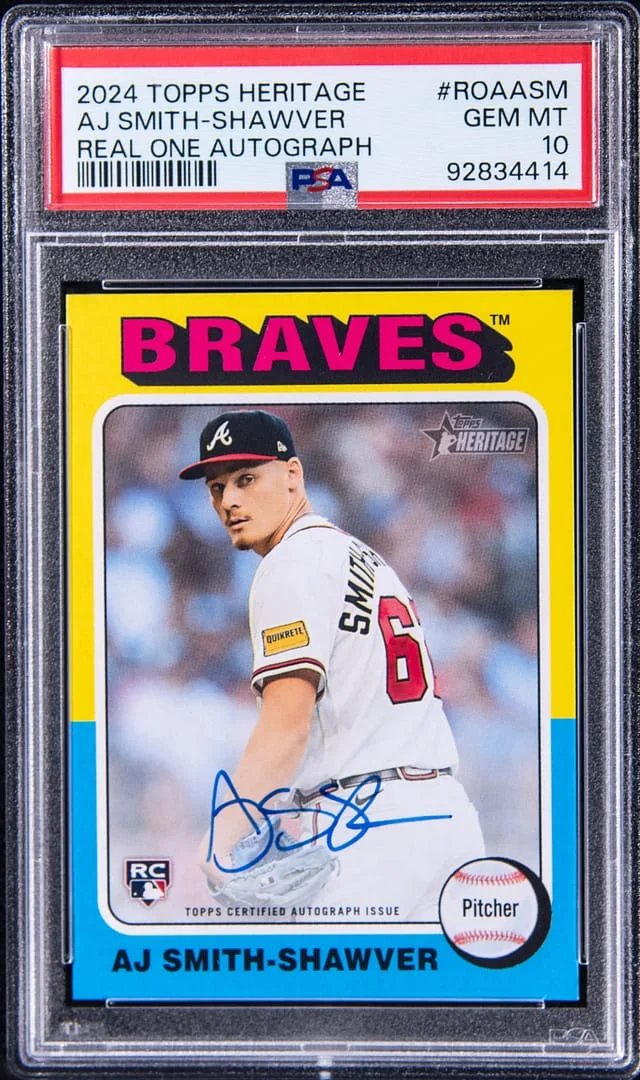 2024 Topps Heritage Real One AJ Smith-Shawver Autograph #ROAASM card image